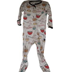Rare Peregrine Dim Sum Noodle Bamboo Footie Sleeper 9-12 Months